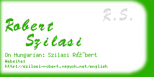 robert szilasi business card